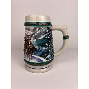 Anheuser-Busch BUDWEISER 1993 Holiday Series Beer Stein CS192 "Special Delivery"